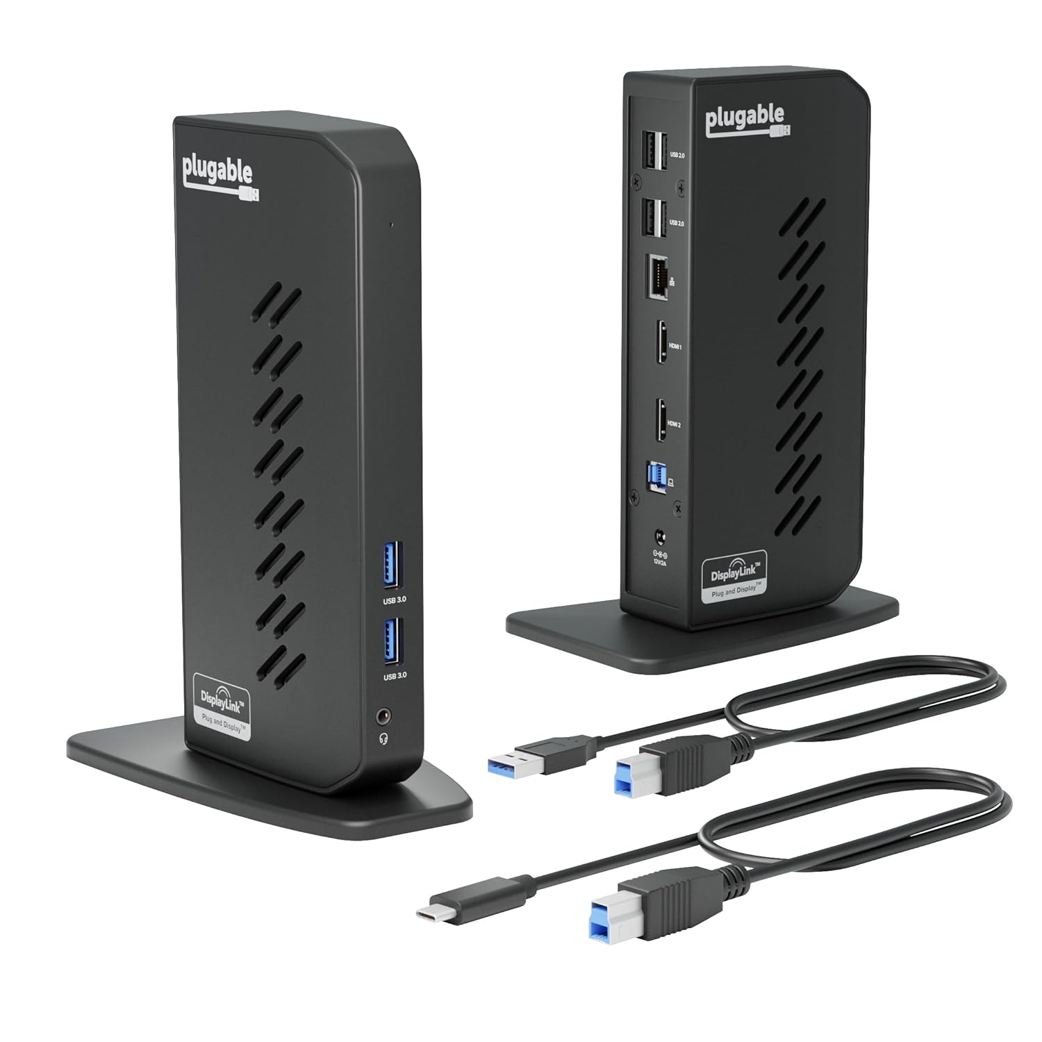 Plugable USB 3 0 and USB-C Universal Laptop Docking Station with 2 HDMI Ports for Windows Mac Driver