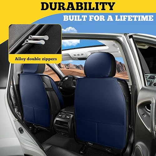 Miniatura 3 de LINGVIDO Fundas de cuero para asiento de automóvil, funda transpirable para automóvil, accesorios de cojín para automóviles y SUV, camión, juego de