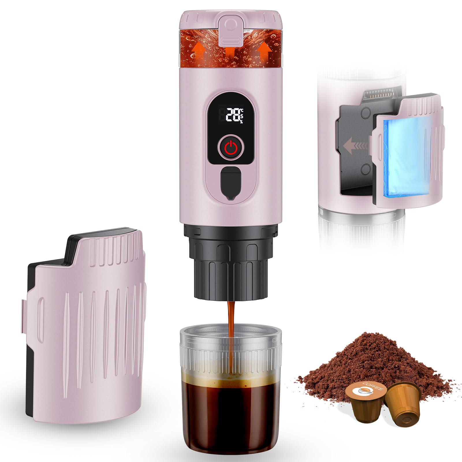 Mini machine à expresso portable pour capsule Nespresso avec batterie