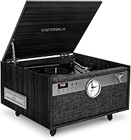 Vista 1 de Victrola Century Signature+ - Tocadiscos de vinilo 6 en 1 y centro de música, tocadiscos de 3 velocidades, CD y cassette, VINYLSTREAM, Bluetooth
