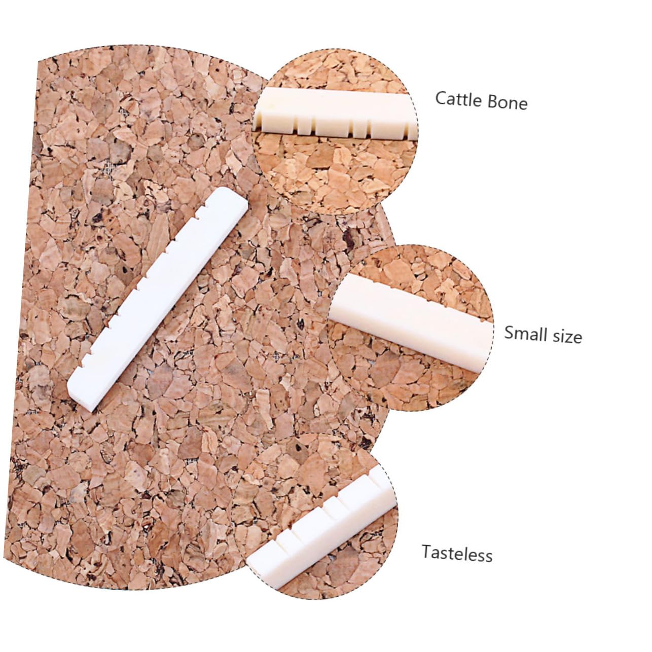 HEMOTON Professional Electric Guitar Nut 10 String Slotted Bone Nut High Density Real Bone Guitar Accessories