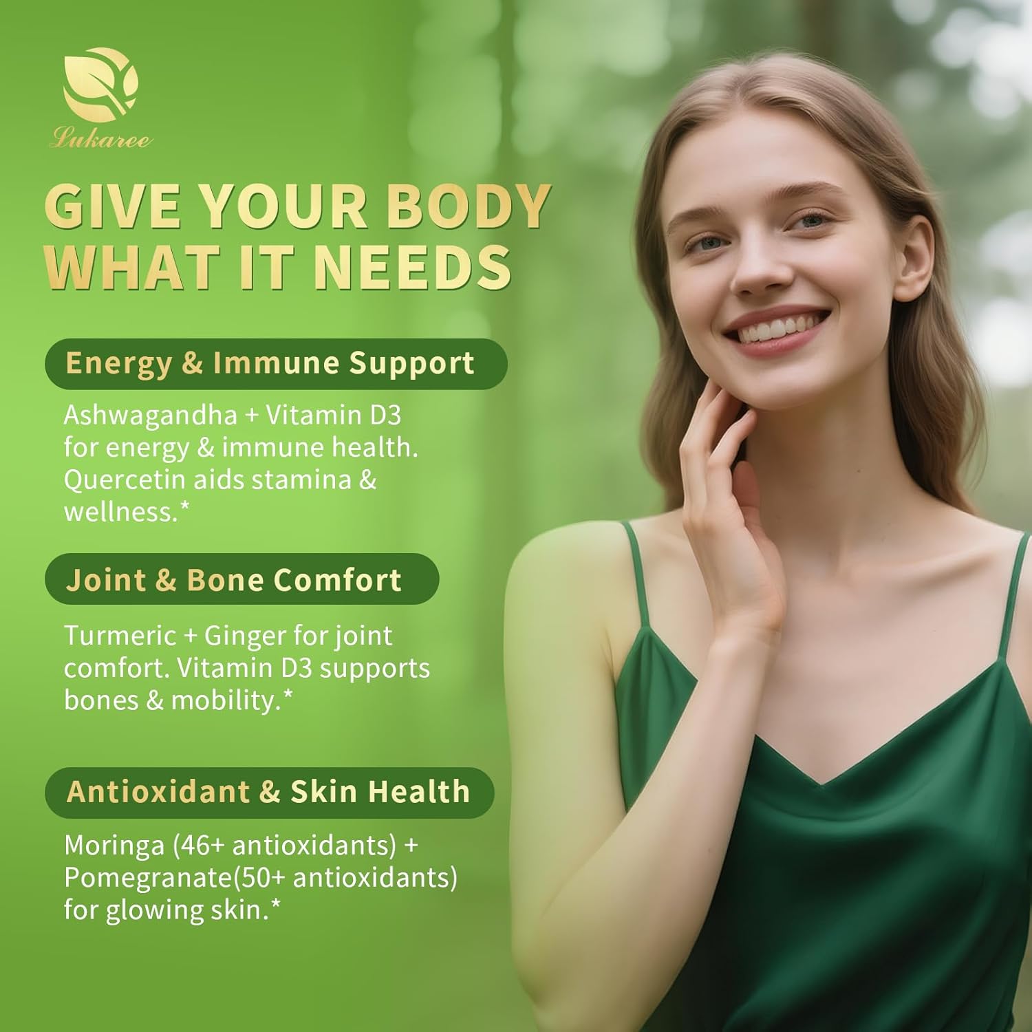 12-in-1 Organic Moringa Drops with Ashwagandha Turmeric Quercetin, Lipsomal 98% Absorption & 30:1 Extract for Energy Immune Joint Digestive Metabolism, Vegan Non-GMO, More Potency Than Moringa Powder