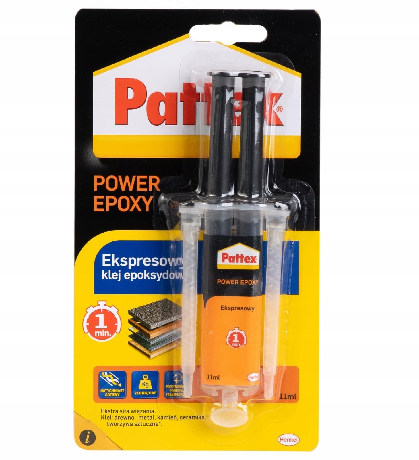 PATTEX EKSPRESOWY KLEJ EPOKSYDOWY POWER EPOXY UNIWERSALNY 11ML/OPAK