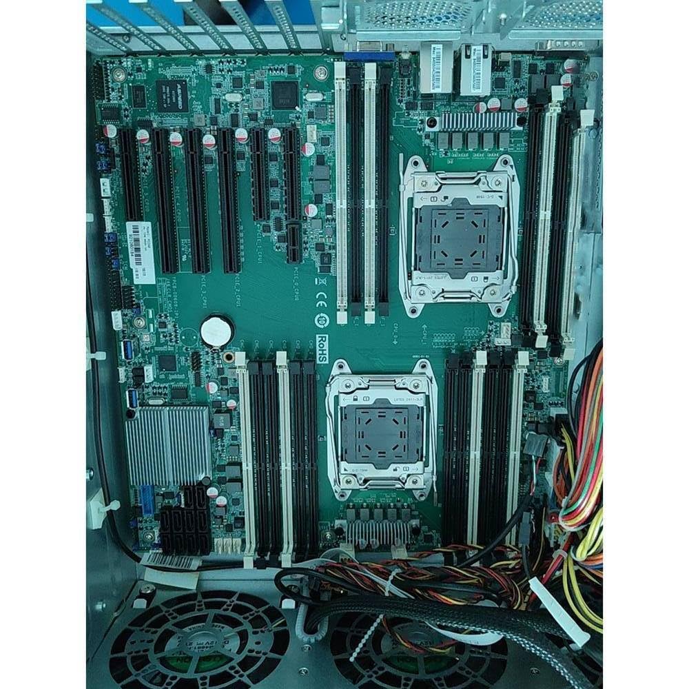 સંપૂર્ણ view of the M3260 motherboard installed in a server chassis, showing dual CPU sockets and numerous expansion slots.
