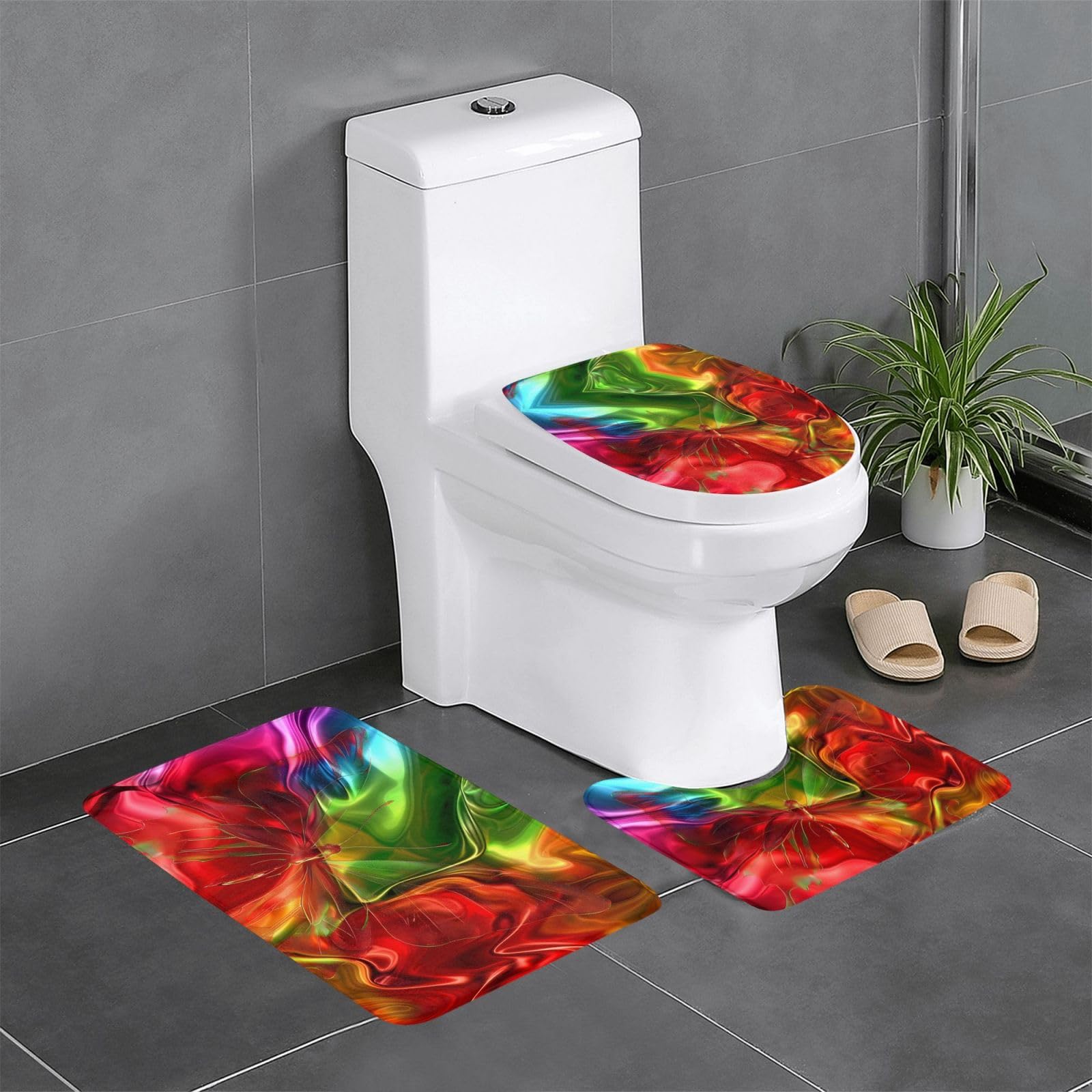 Tapis de salle de bain antidérapants papillon : évitez les glissades sur le carrelage humide