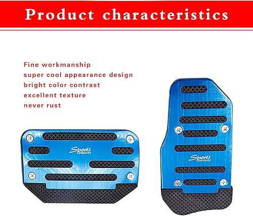 Miniatura 9 de Juego de 2 almohadillas antideslizantes para pedal de automóvil, fundas para pedal de acelerador, protectores de pedal de freno de automóvil,