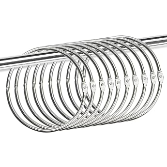 Pack of 10 80 mm Goods Ring Large Metal Ring Versatile Book Binding Rings | Quick Release Key Ring with Open for Hanging Show
