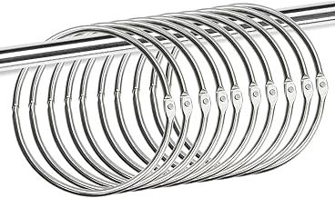 Pack of 10 80 mm Goods Ring Large Metal Ring Versatile Book Binding Rings with Quick Release Key Ring with Open for Hanging Shower Curtain Clothes Loose Leaf Scrapbook (Silver)