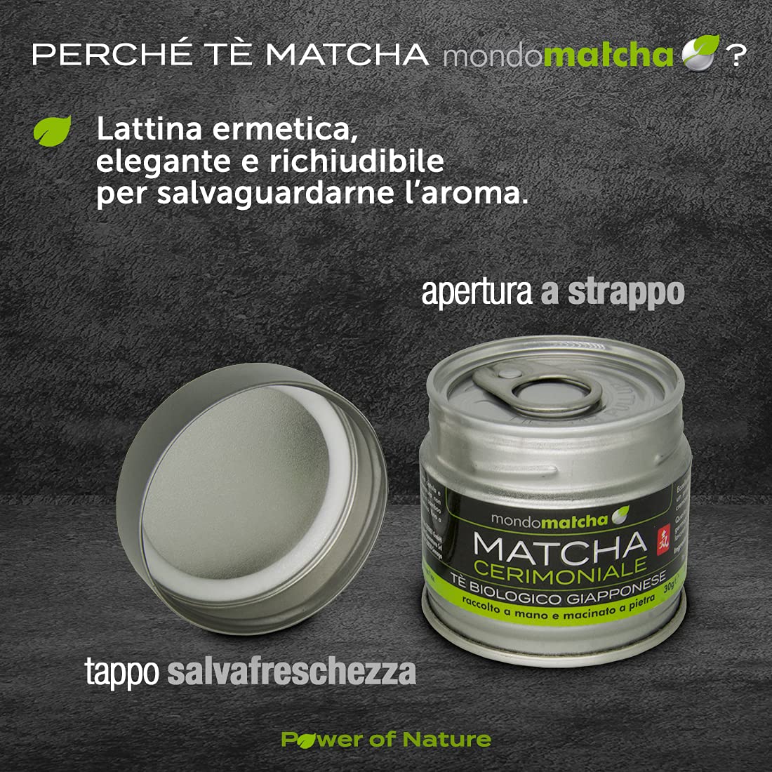 Mondomatcha Tè Verde Matcha Biologico Giapponese 30g - Grado Cerimoniale Premium, Macinato a Pietra - Polvere di Matcha Bio Originale dal Giappone