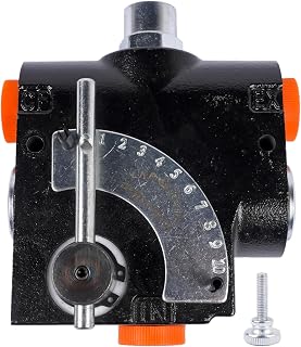 Hydraulic Adjustable Variable Flow Control Valve with Relief, 1/2'' NPT, 500 PSI-3000 PSI, 30GPM, Adjustable Ball Spring Relief Port, FCR51-1/2 PFC51-1/2