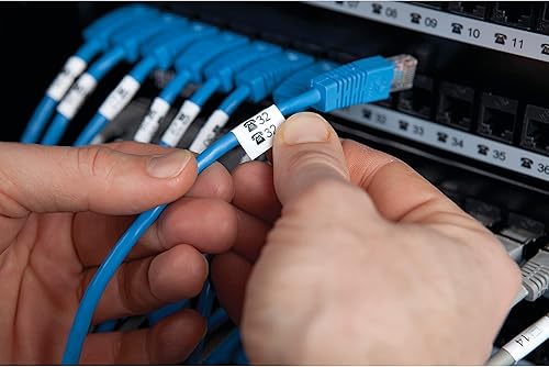 Miniatura 3 de Cinta de nailon térmica adhesiva de 12 pulgadas para etiquetadoras DYMO RhinoPRO, Negro y amarillo