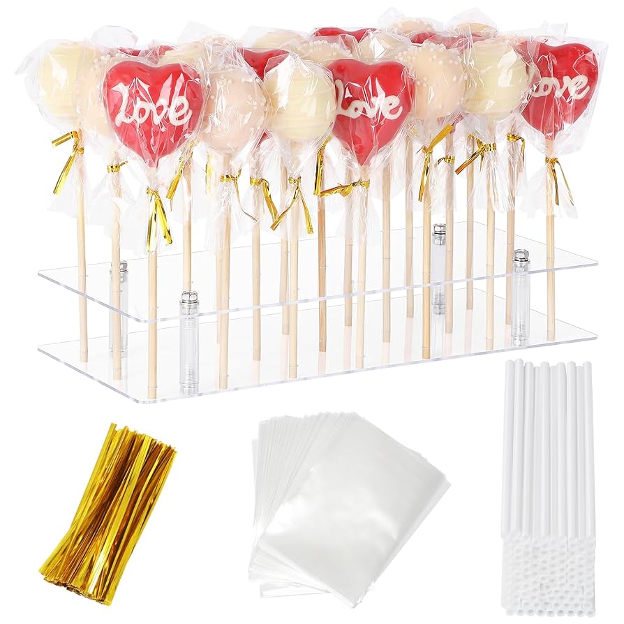 Amazon｜スティックキット付きケーキポップスタンド、21穴