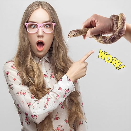 Miniatura 5 de Serpiente falsa, serpiente de goma suave realista para mantener alejados a los pájaros, serpientes de plástico realistas para asustar a los ratones,