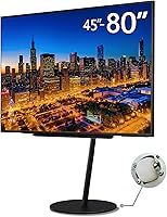 Vista 14 de WALL Seven Stand A2 High Type Soporte de TV minimalista rodante para 24 a 55 pulgadas Blanco satinado Portátil, ahorro de espacio, altura