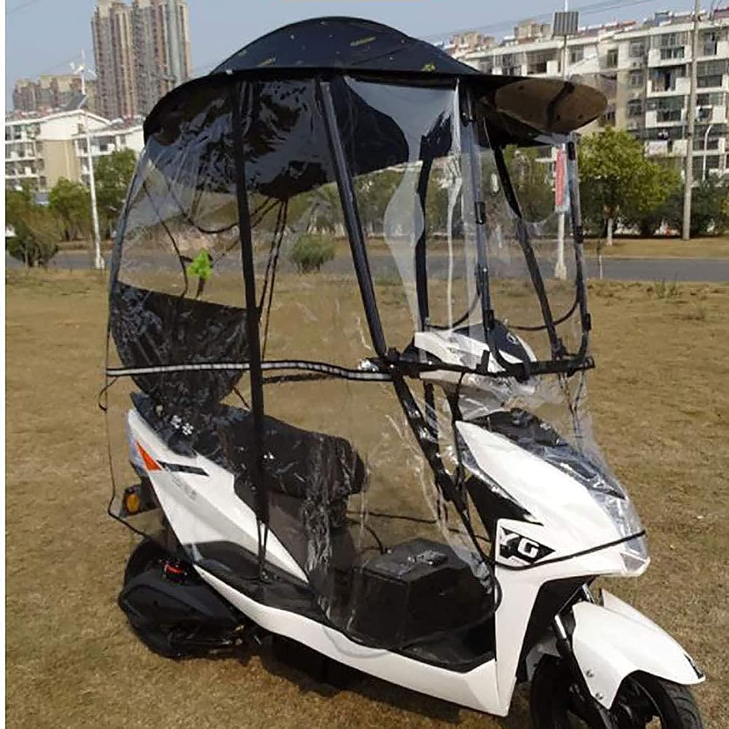 Toldo para scooter con protección solar, reflectante del calor y plegable.