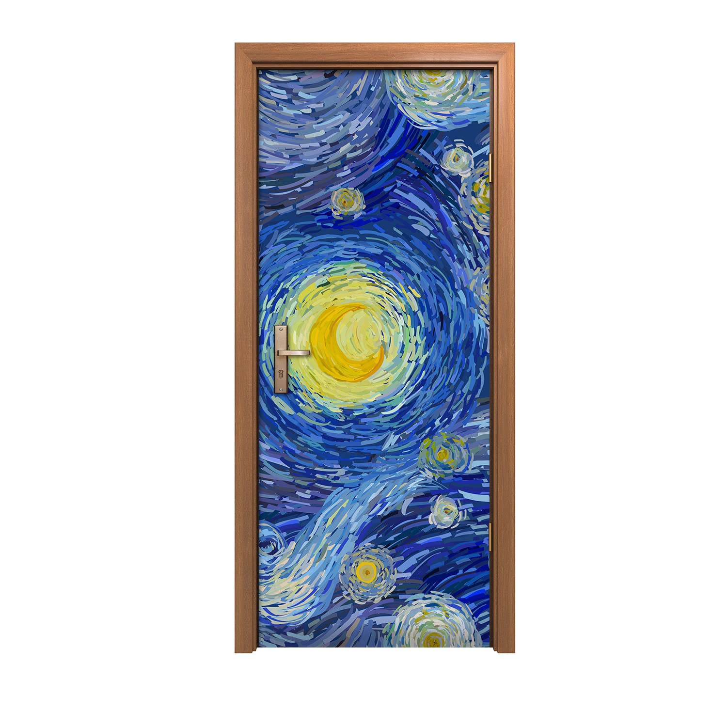 Autocollant de porte 90x200cm lavable et résistant pour décoration murale design