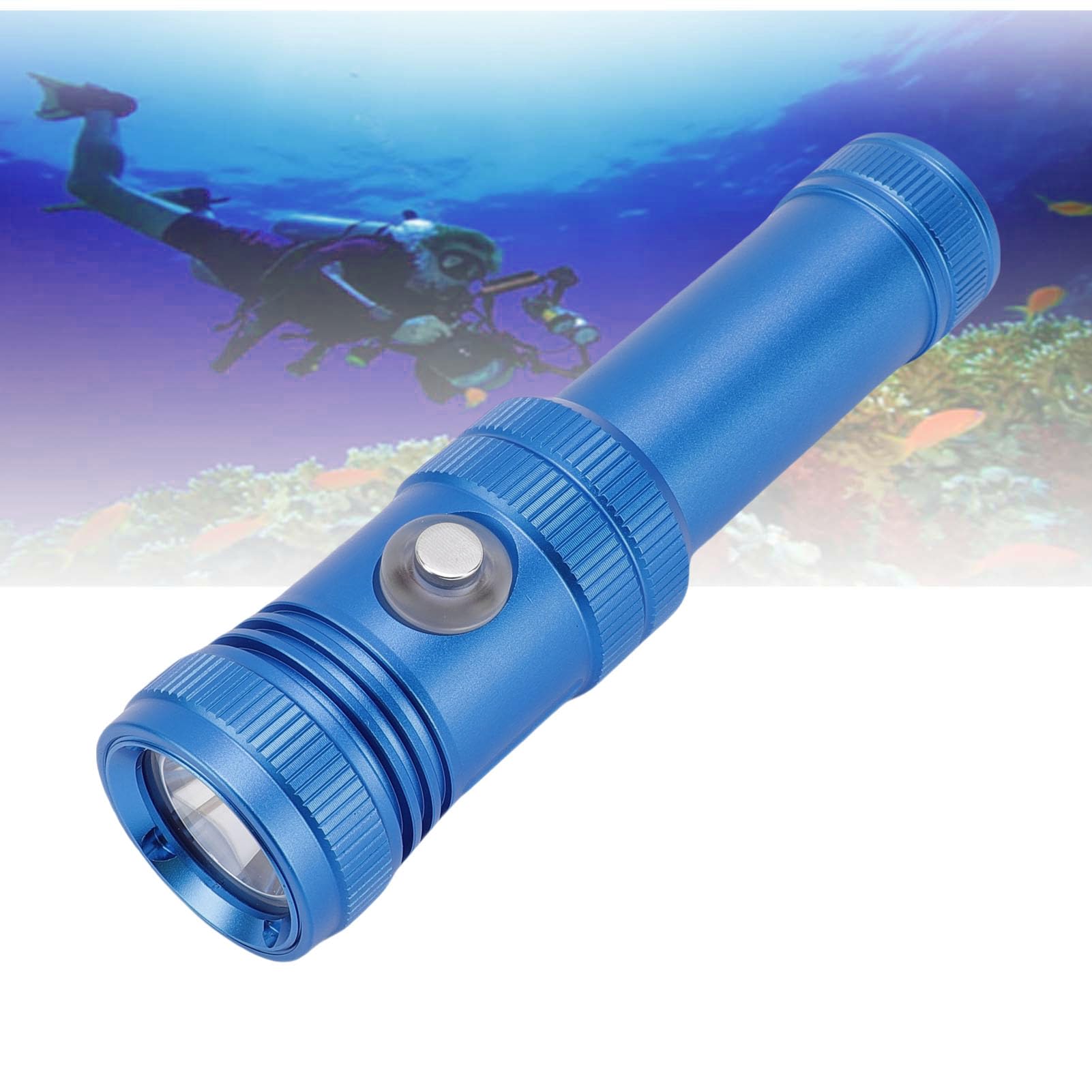 Torcia Subacquea 1200 Lumen Impermeabile per 50 M di profondità | Costruzione leggera, prestazioni della batteria estese, perfetto per le emergenze, la pesca, l\'esplorazione marina