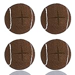 Mloowa Precut Tennis Balls for Walkers 4 Pcs Balls with Precut Opening for Easy Installation,Walker Accessories for Seniors Fit Most Walkers,for Furniture Legs and Floor Protection (Brown)