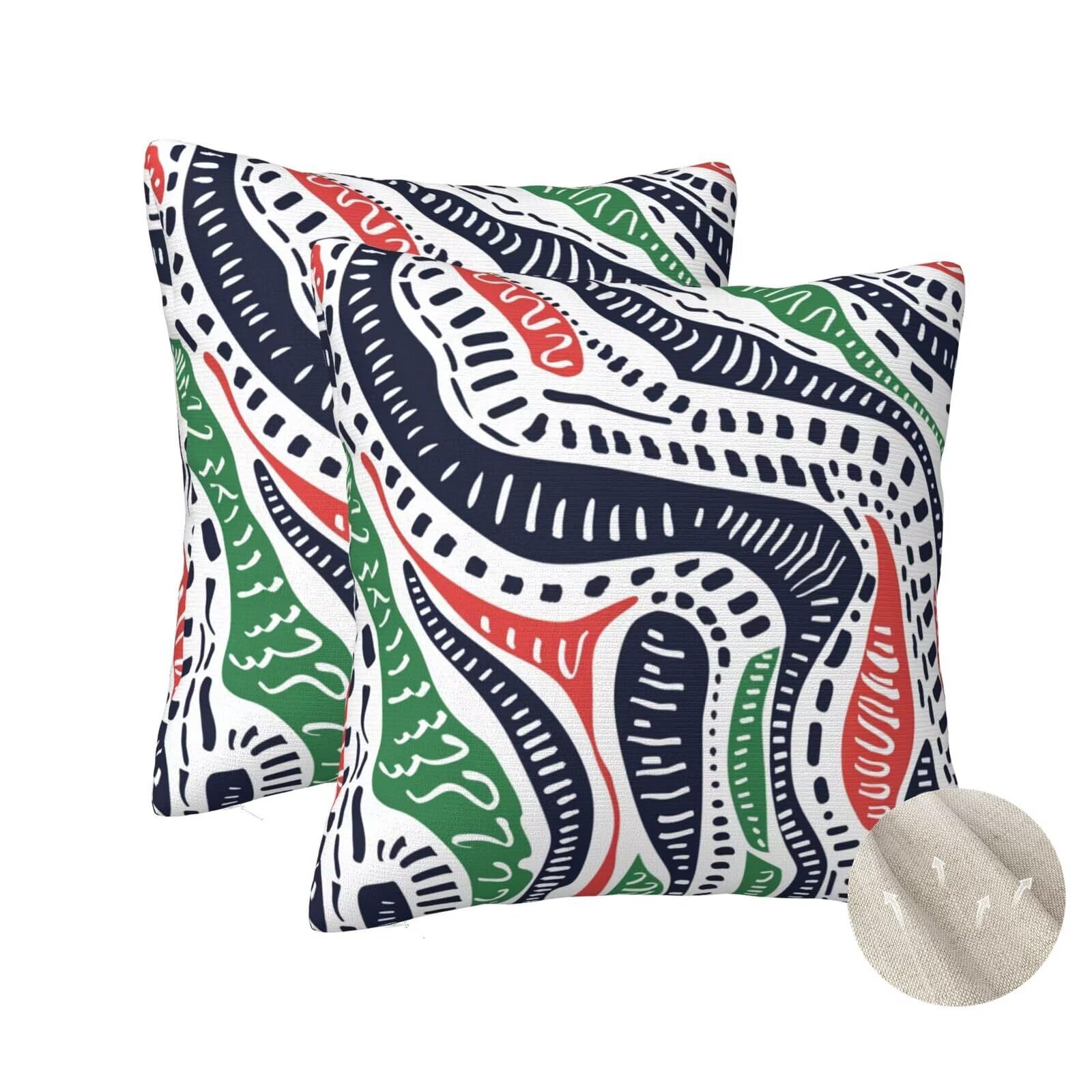 Housse coussin Afrique 50x50 taie oreiller carré pour coussins décoratifs maison