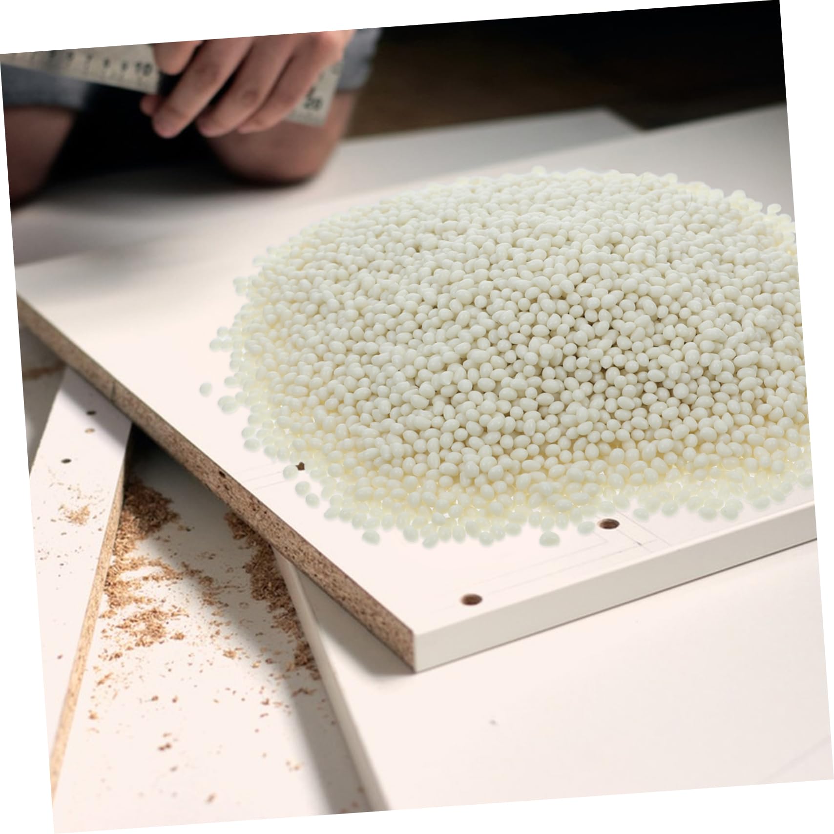 Pegamento 1000g para Máquina de Encolado de Cantos en Gránulos Pvc | Blanco, para Tableros de Muebles, Uso en Ventanas y Puertas, Operación Simple, sin Olor