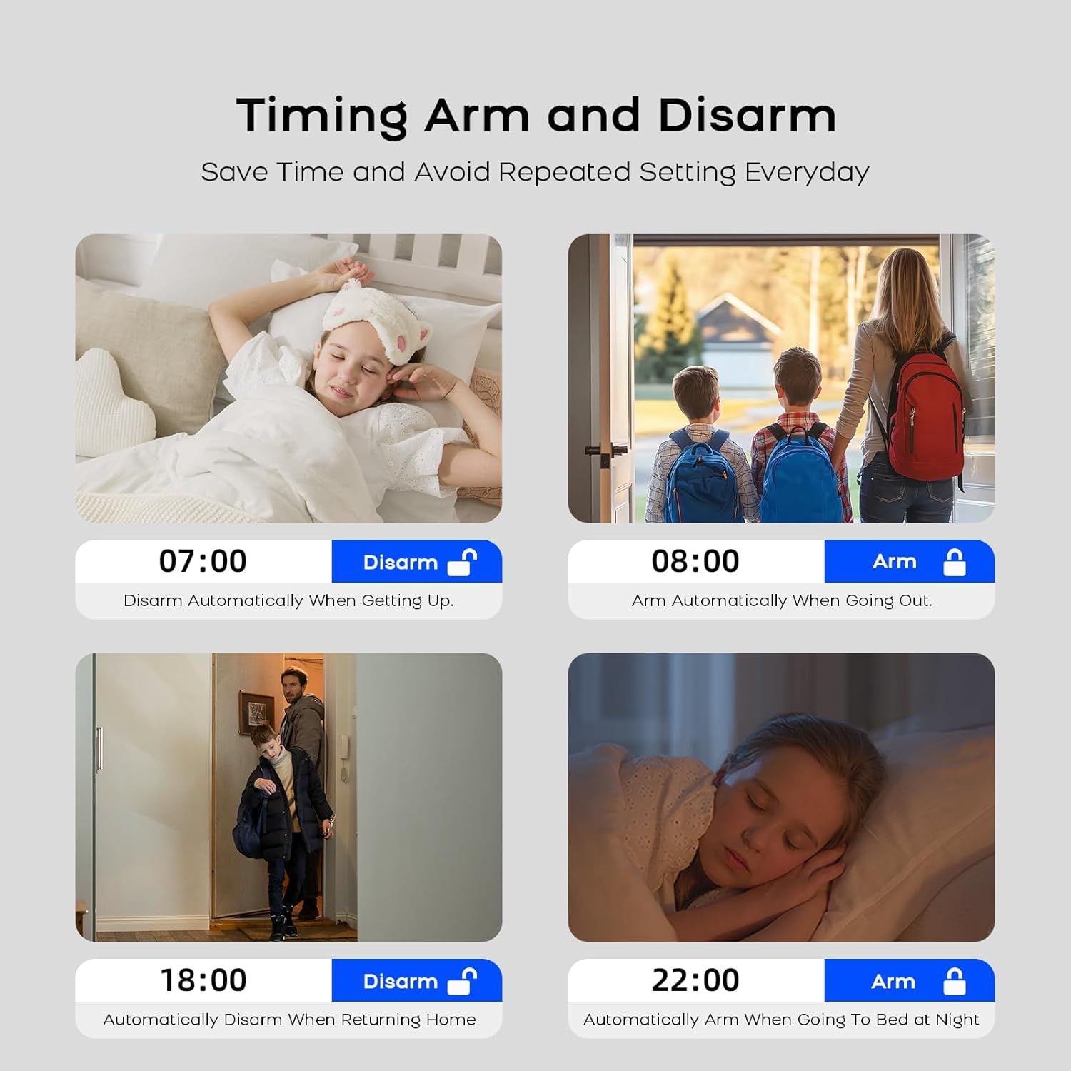 PGST Sistema de Alarma Inalámbrica para Hogar - Kit de Seguridad Inteligente con Alertas Instantáneas en App Tuya,Incluye Sirena,Sensores de Puerta/Movimiento y Mando,Compatible con Alexa (A519W-EU-I)