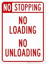 No Stopping No Loading No Unloading Sign, 10x14 Inches, Rust Free .040 Aluminum, Fade Resistant, Made in USA