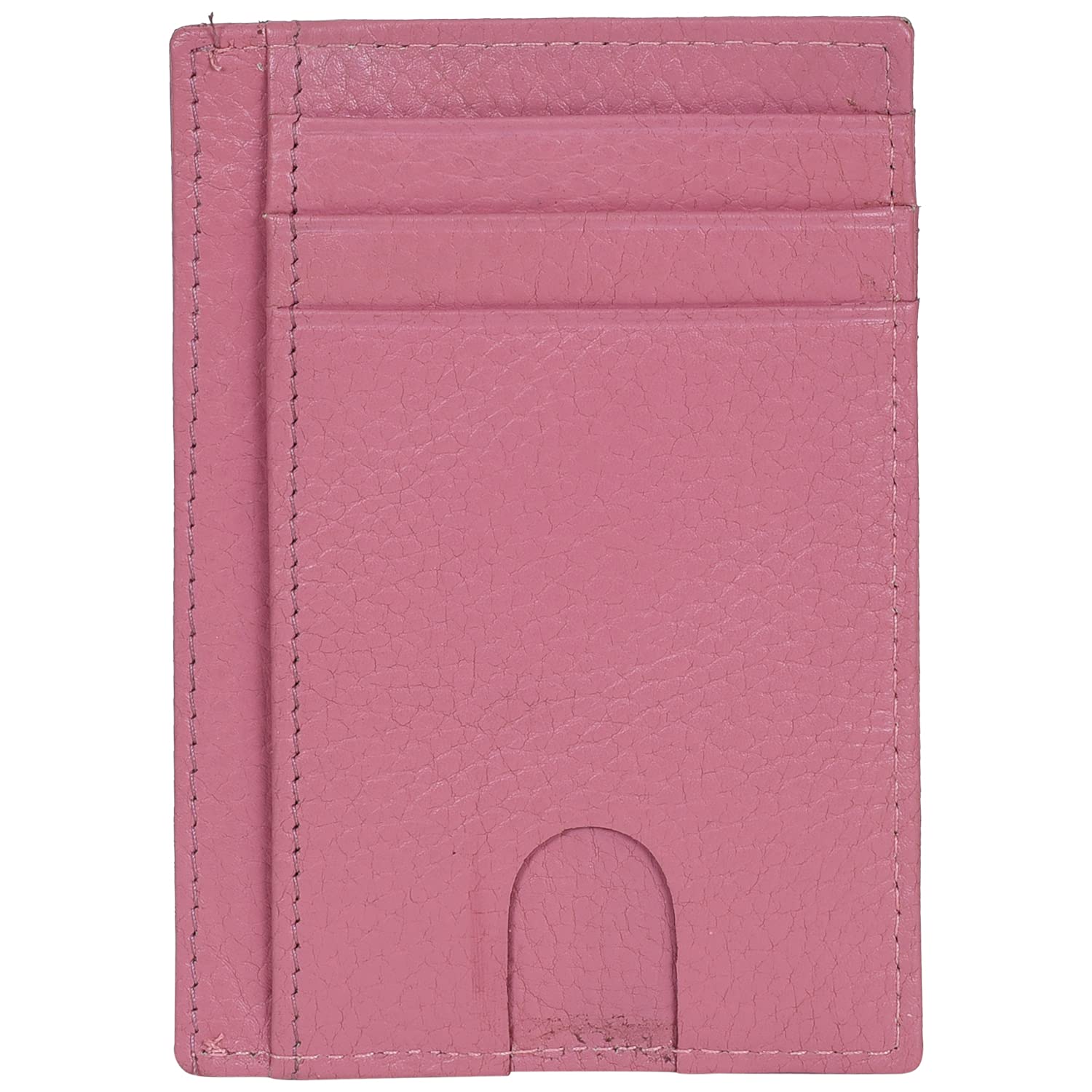 PortleeLeather RFID Blocking Slim Stylish Debit ATM Credit Card Holder Wallet for Men Women with Gift Box