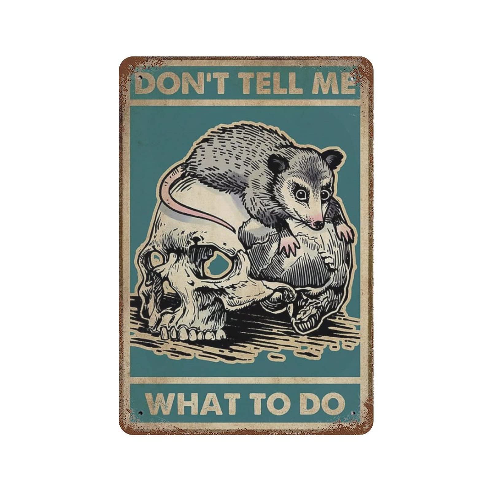 AOOEDM Don't Tell Me What to Do Vintage Metal Sign Tin Sign for Home Bar Pub Kitchen Man Cave Tin Sign Wall Decor Poster Wall Plaque