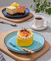 Vista 5 de Sweese Juego de 6 platos llanos de 10 pulgadas y platos de postre de 7.4 pulgadas