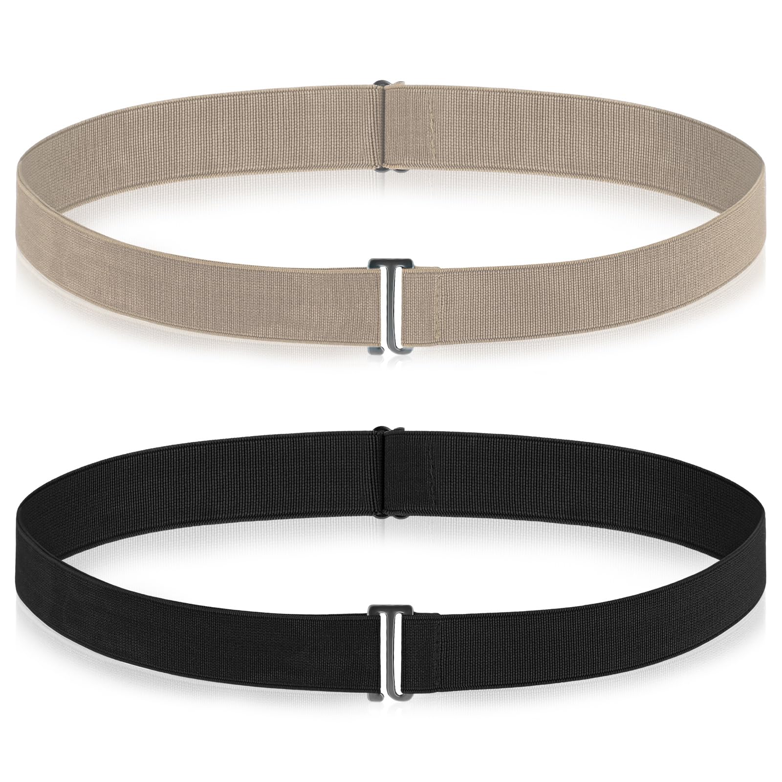 2 Adjustable Crop Tuck for Shirts, Shirt Band for Women, Elastic Tucky Belt, Stretch Belt to Change the Style of Your Tops, Black, Khaki, L-image-28