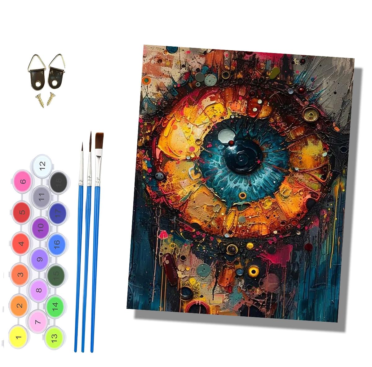 HONGPZH Paint by Numbers for Adults and Beginner Painting by Number Without Frame Oil Paintings on Canvas House Wall Decor 16x20in Artistic Eyes