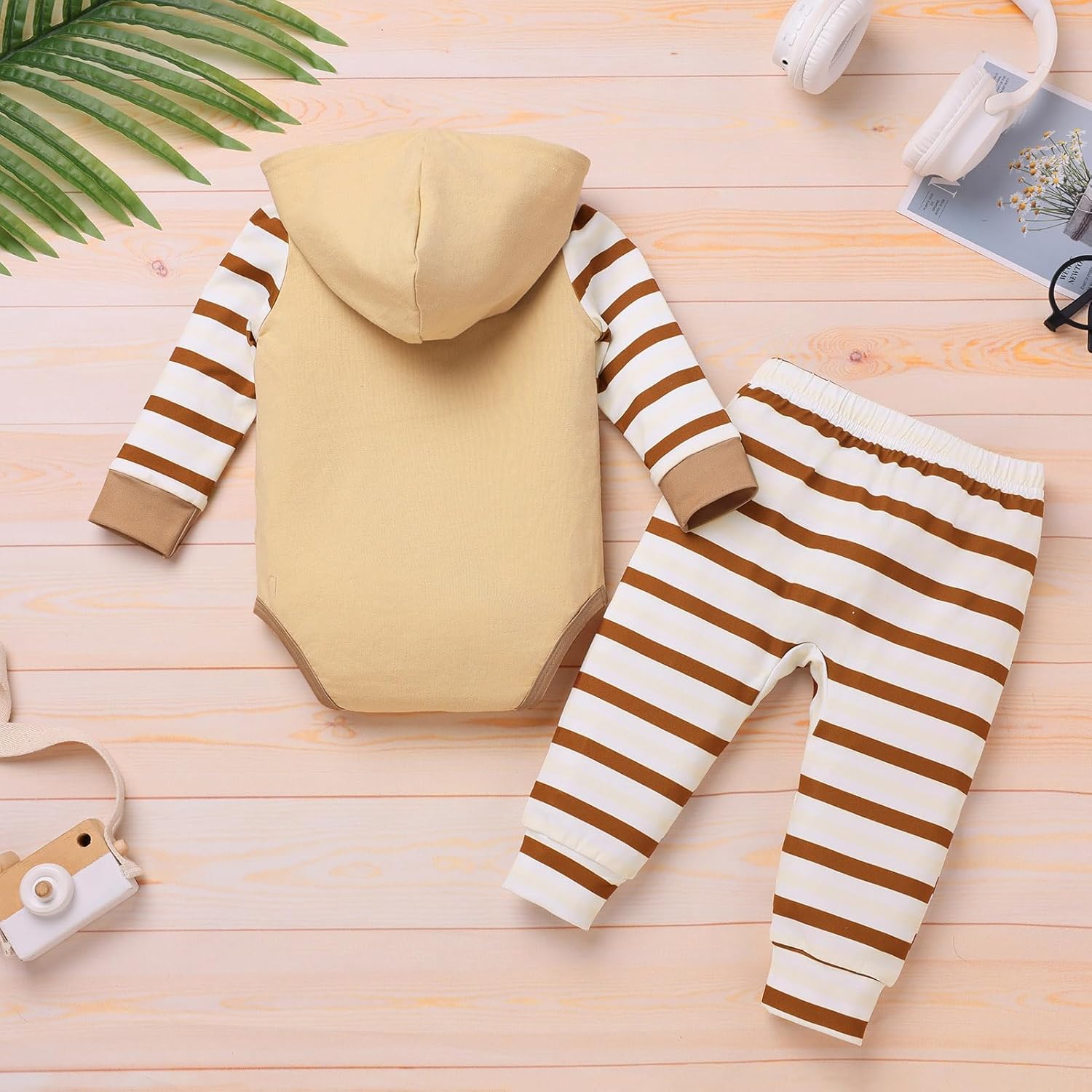 IBTOM CASTLE Baby Boy Clothes Infant Baby Boy Fall Winter Clothing Animal Prined Long Sleeve Hoodie Romper + Long Pants - Image 3