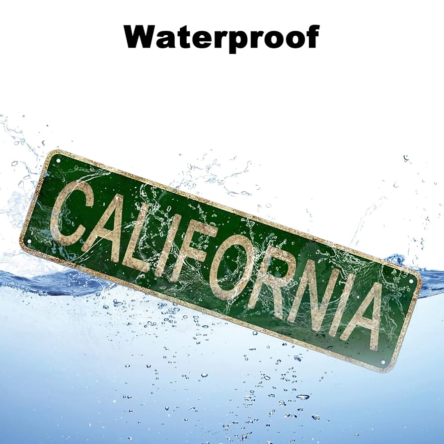 カリフォルニア　California ブリキサイン　文字　アメリカン Amazon.co.jp: LINStore カリフォルニアサイン アメリカの州名