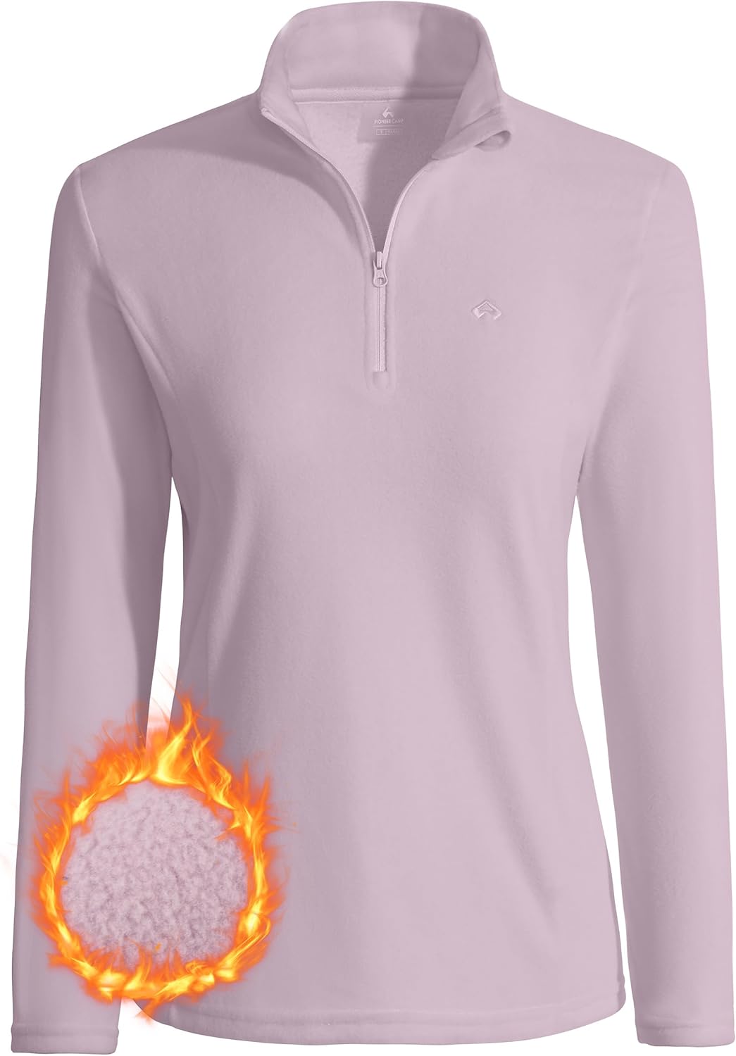 Pioneer Camp Women's Polar Fleece Quarter Zip Pullover Long Sleeve Lightweight Sweatshirt Thermal Athletic Base Layer Tops