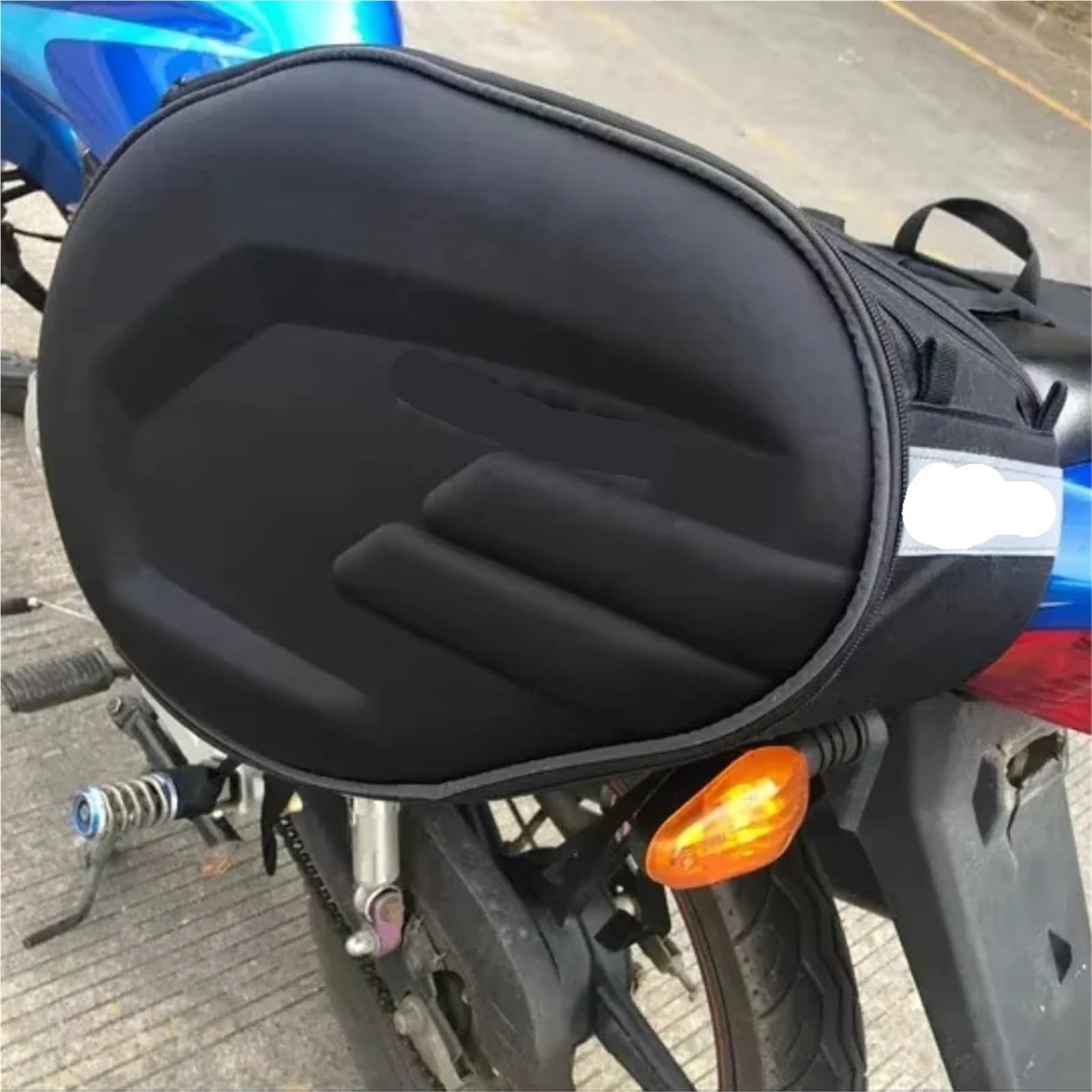 Borsa Gamba Moto Borsa Posteriore per Motocicletta Sacycling, può Essere posizionata sul Casco e ha Una Copertura Impermeabile con più Cinghie fisse. Marsupio Gamba Moto