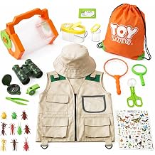 TOY Life Kids Explorer Bug Catcher Kit with Safari Costume, Binoculars Kids Outdoor Toys, Bug Toys, Butterfly Net, Camping Set Outdoor Activities Adventure Kit Nature Exploration Gifts Kid Ages 3-12