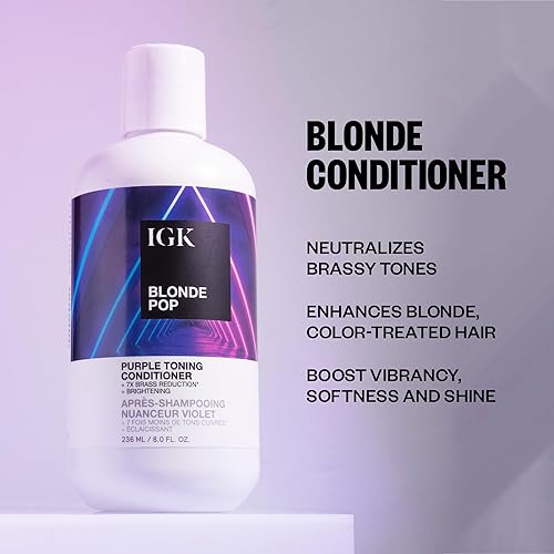 Miniatura 2 de IGK BLONDE POP Purple Toning Conditioner