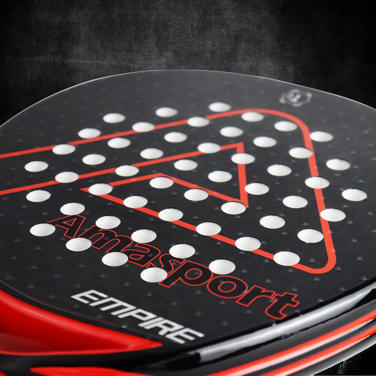 AMA SPORT Padel Racket Carbon Fiber Surface with EVA Memory Flex Foam Core Padel Tennis Racket Lightweight Paddle Tennis Racquets Pala Padel