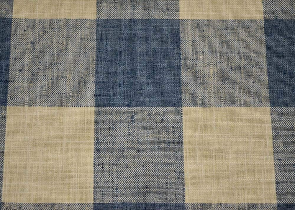Check Please Marina Blue Cream Woven Buffalo Check Upholstery Kaufmann Fabric (Polyester,OfficeProduct,Ivory,pkaufmann,1,U21685,Fabric,Fabric,pkaufmann,10Inches,pkaufmann)