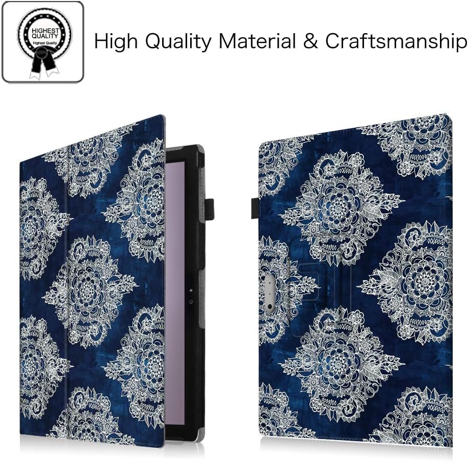 Fintie Case for Surface Pro 7+ / Pro 7 / Pro 6 - Premium Vegan Leather Slim Fit Folio Cover with Stylus Holder, Compatible w/Microsoft Surface Pro 5 / Pro 4 3 and Type Cover Keyboard (Indigo Dreams)