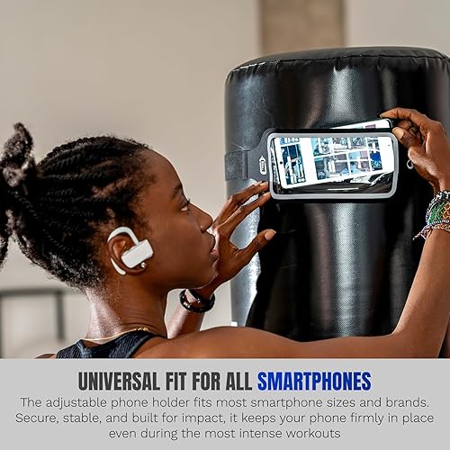 Miniatura 6 de Heavy Bag Phone Holder Strap – Punch Tracking Accessory for Boxing & Fitness, Fits Hanging & Standing Bags, Tracks Punch Power, Count & Progress,