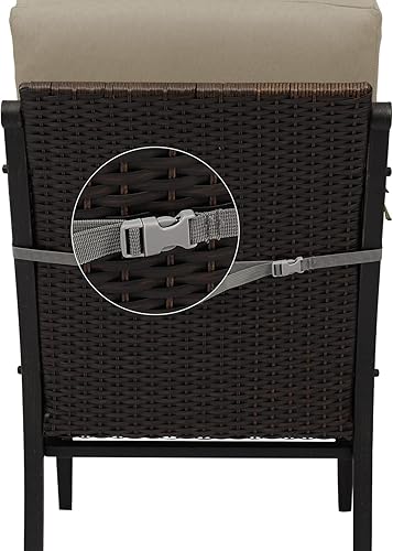 Miniatura 5 de BPS Cojín para silla de exterior, 45.3 pulgadas de largo x 20.5 pulgadas de ancho x 4.3 pulgadas de alto, cojín de asiento de muebles de patio,