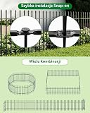 ARIFARO Metalowy dekoracyjny płot ogrodowy – 81 cm wysokość x 61 cm szerokość (5 paneli, łącznie 3 m) ogrodzenie dla zwierząt domowych, ogrodzenie ogrodowe obramowanie na patio, trawnik, podwórko
