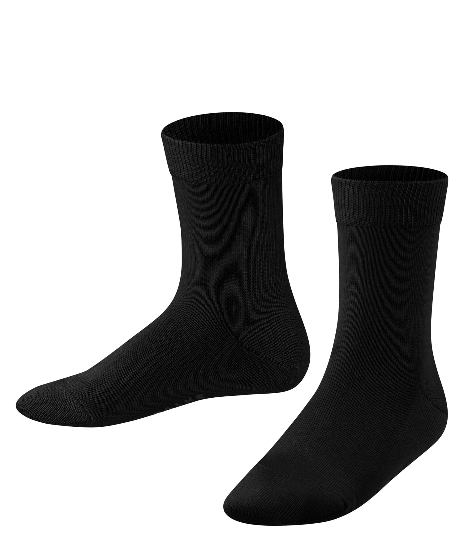 FALKE Unisex Kids Family K So Sustainable Cotton Plain 1 Pair Socks, Black 3000, 12-2.5