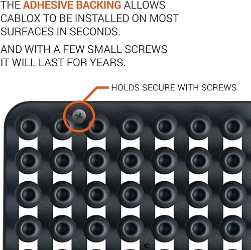 Miniatura 2 de Cablox - Adhesivo (paquete de 7, negro)