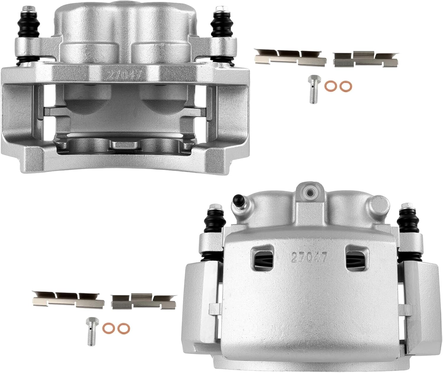 SCITOO 18B4797 18B4796 Rear Left & Right Disc Brake Calipers w/Bracket Fit For Dodge For Ram 2500 2001-2002, Double Pistons