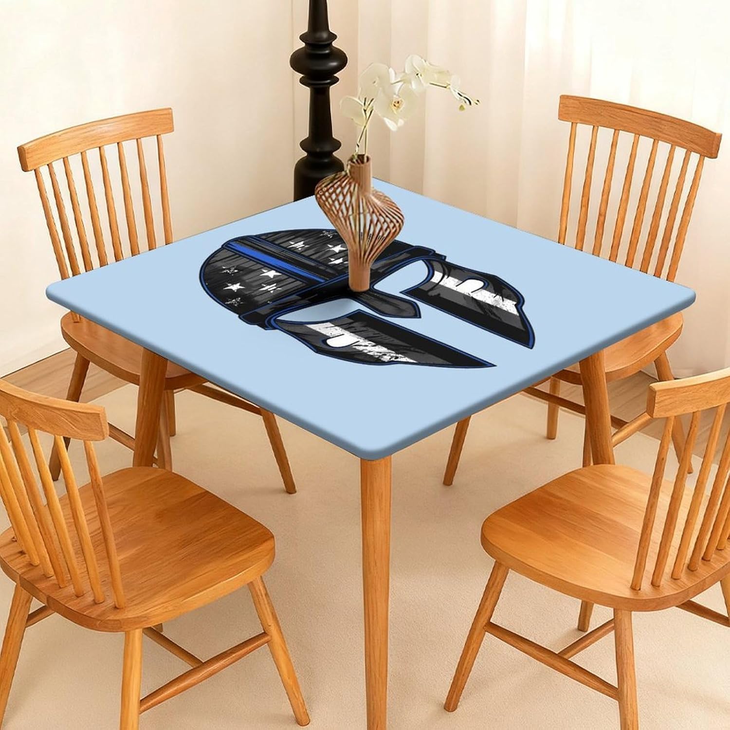 A-mericans USA Flag Spartann Square Tablecloth Print Table Cloths Table Cover Wedding Party Holiday Decor