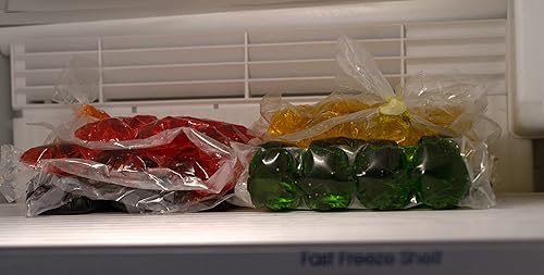 Miniatura 4 de Bolsas desechables para cubitos de hielo, apilables, de congelación rápida, paquete de 1200 cubitos de hielo frío para cócteles y jugos (50)