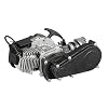 49cc 2-Stroke ATV Engine Kit - Aluminum Air-Cooled Motor with CVT Gearbox Upgrade, High-Performance T8F Chain Compatible for Pocket Bikes & Mini Dirt Bikes