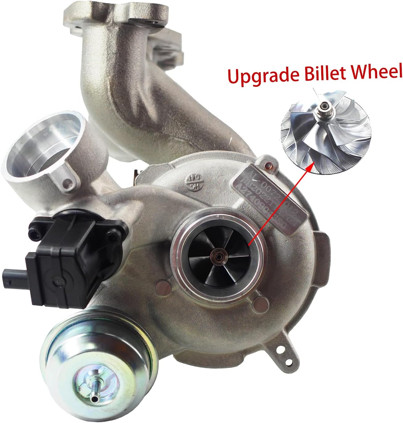 Upgrade Billet Wheel Turbocharger A2740903280 A2740902980 A2740903300 Fits for Mercedes-Benz C300 GLC300 E300 SLC300 2.0L M274 GAS A2740903580 A2740904380 Turbo